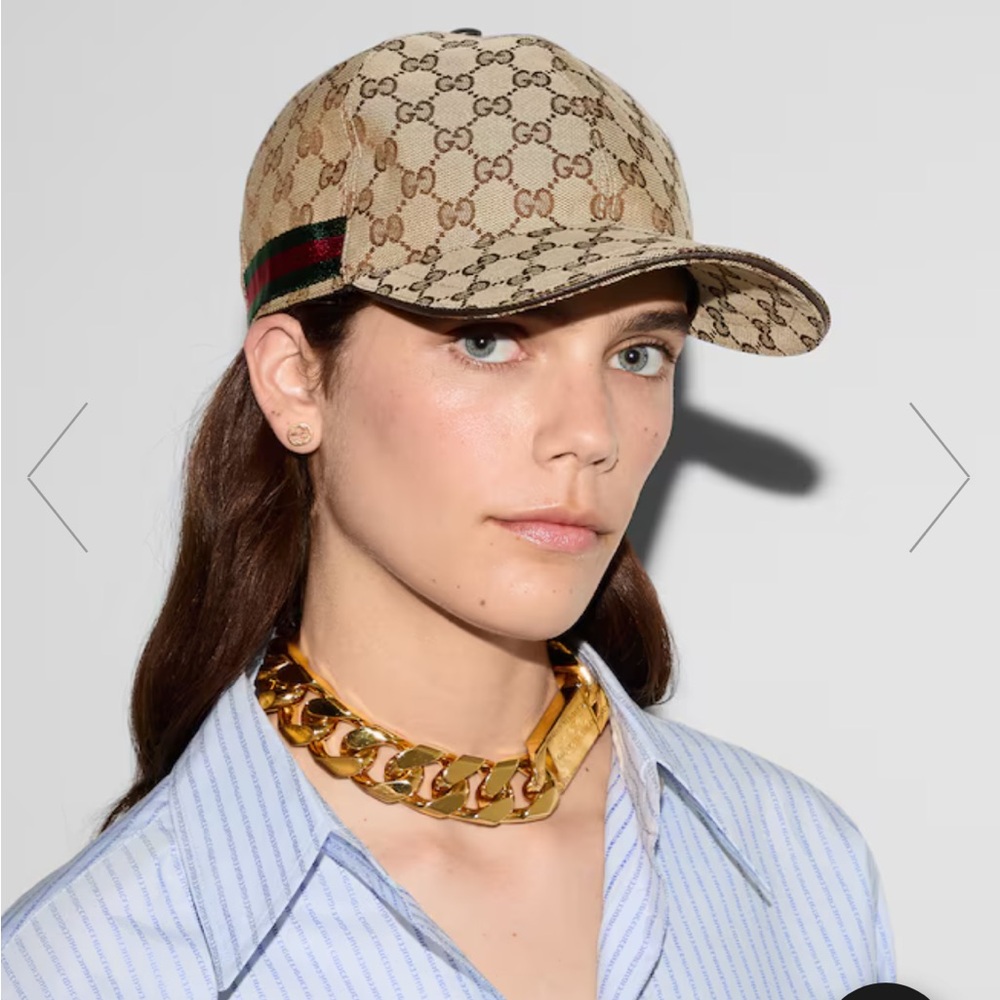 Gucci Beige Monogram Hat with Iconic Pattern